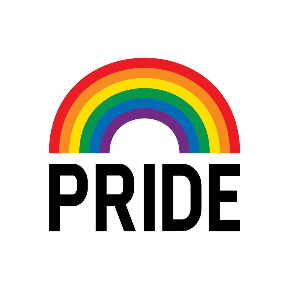 pride månad regnbågsflaggsymbol. pride månad händelse firande isolerad på vit bakgrund. vektor