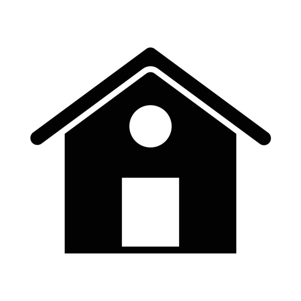 Zuhause Vektor Glyphe Symbol zum persönlich und kommerziell verwenden.