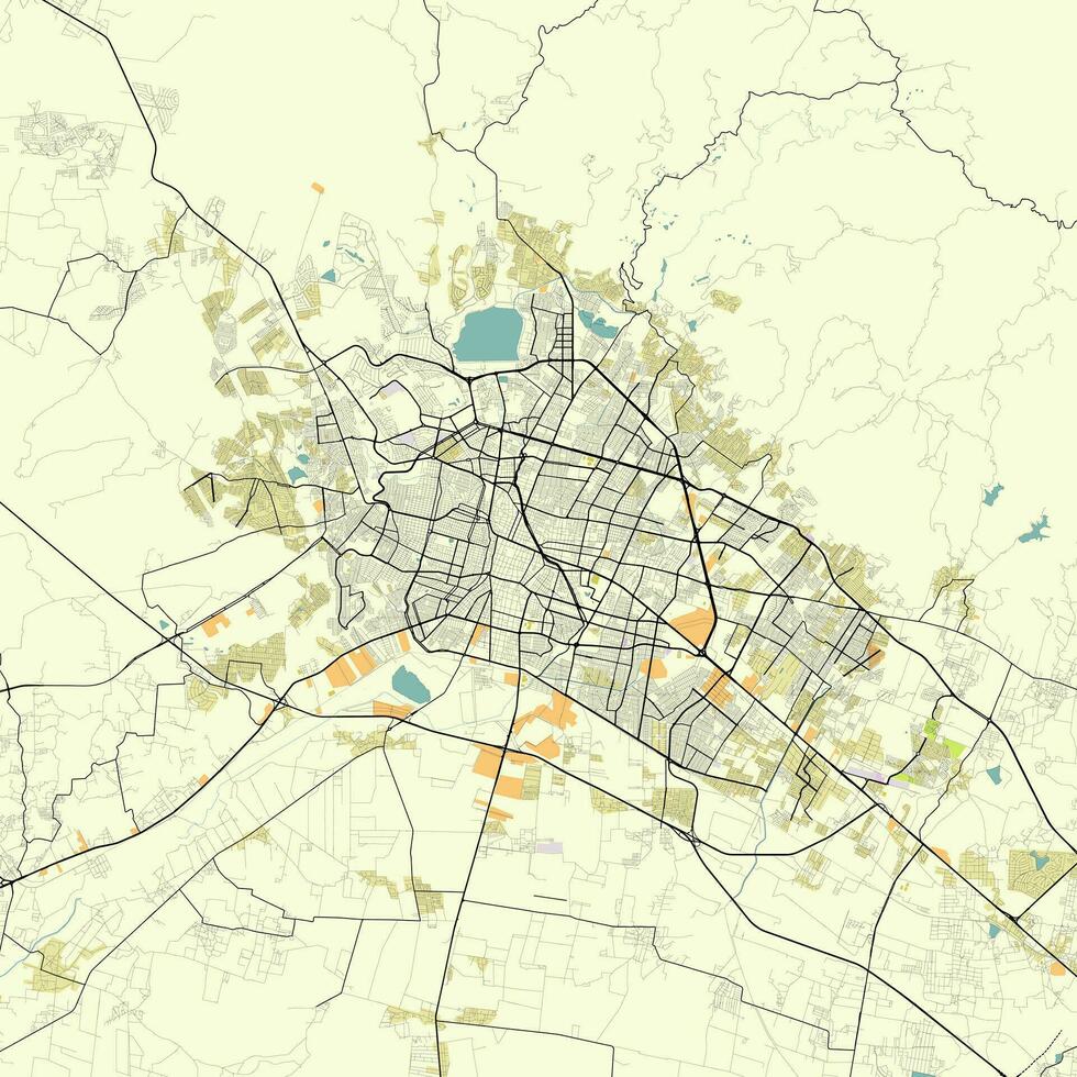 Karte von Leon Guanajuato Mexiko vektor