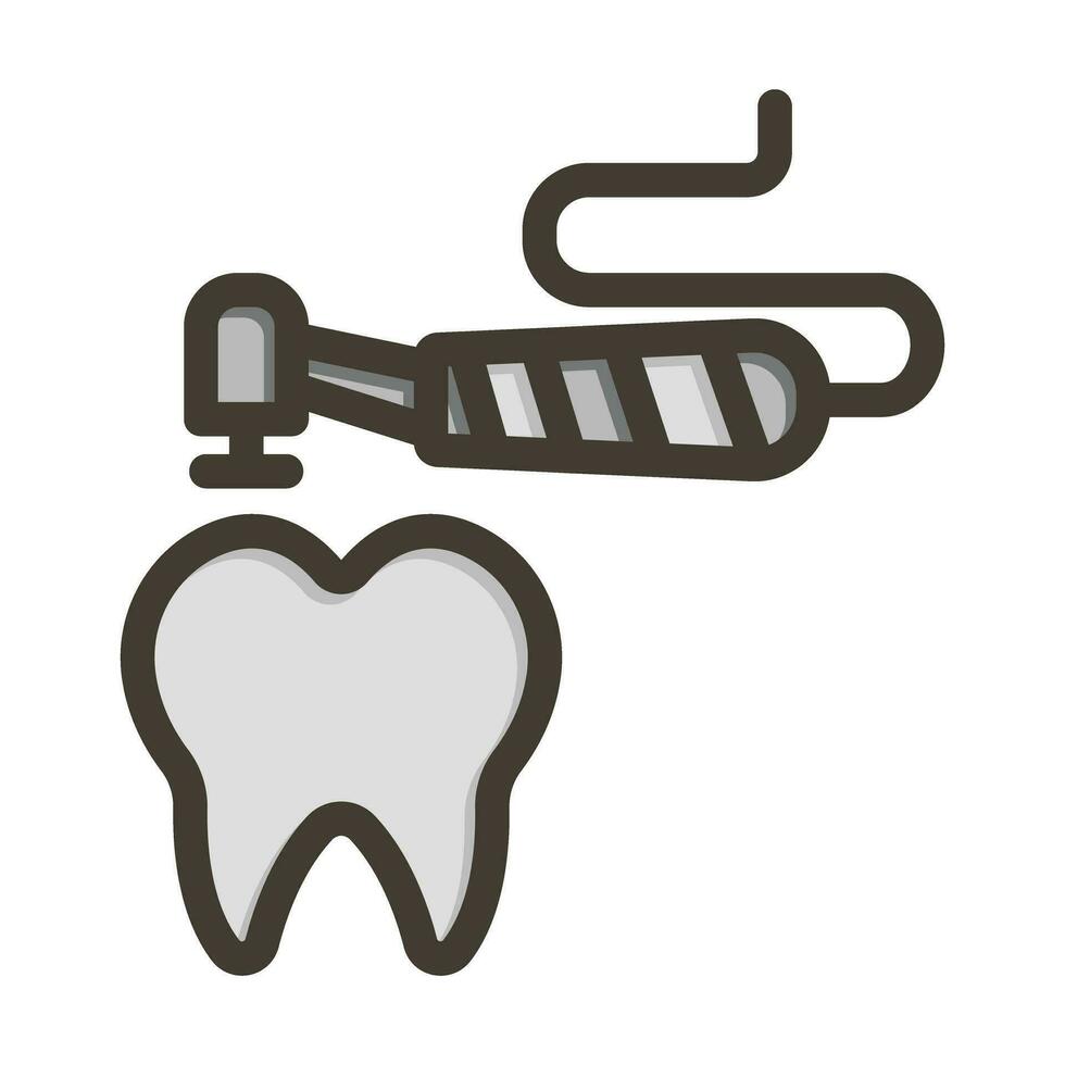 Dental Reinigung Vektor dick Linie gefüllt Farben Symbol zum persönlich und kommerziell verwenden.