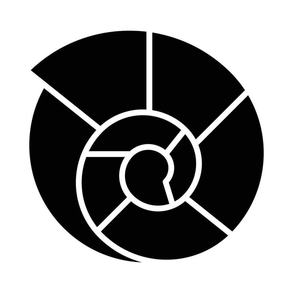 Muschel Schale Vektor Glyphe Symbol zum persönlich und kommerziell verwenden.