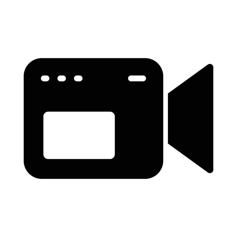 Video Kamera Vektor Glyphe Symbol zum persönlich und kommerziell verwenden.