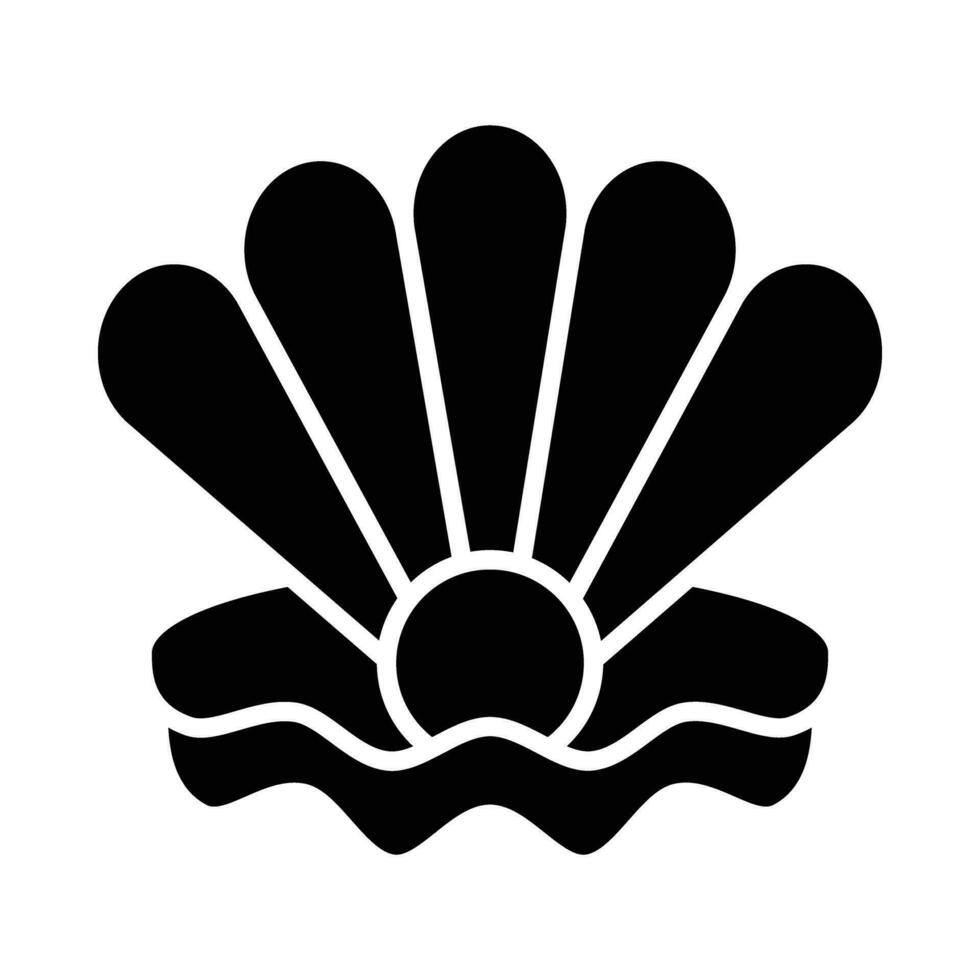 Muschel Vektor Glyphe Symbol zum persönlich und kommerziell verwenden.