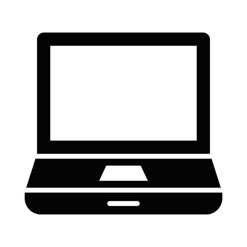 bärbar dator vektor glyf ikon för personlig och kommersiell använda sig av.