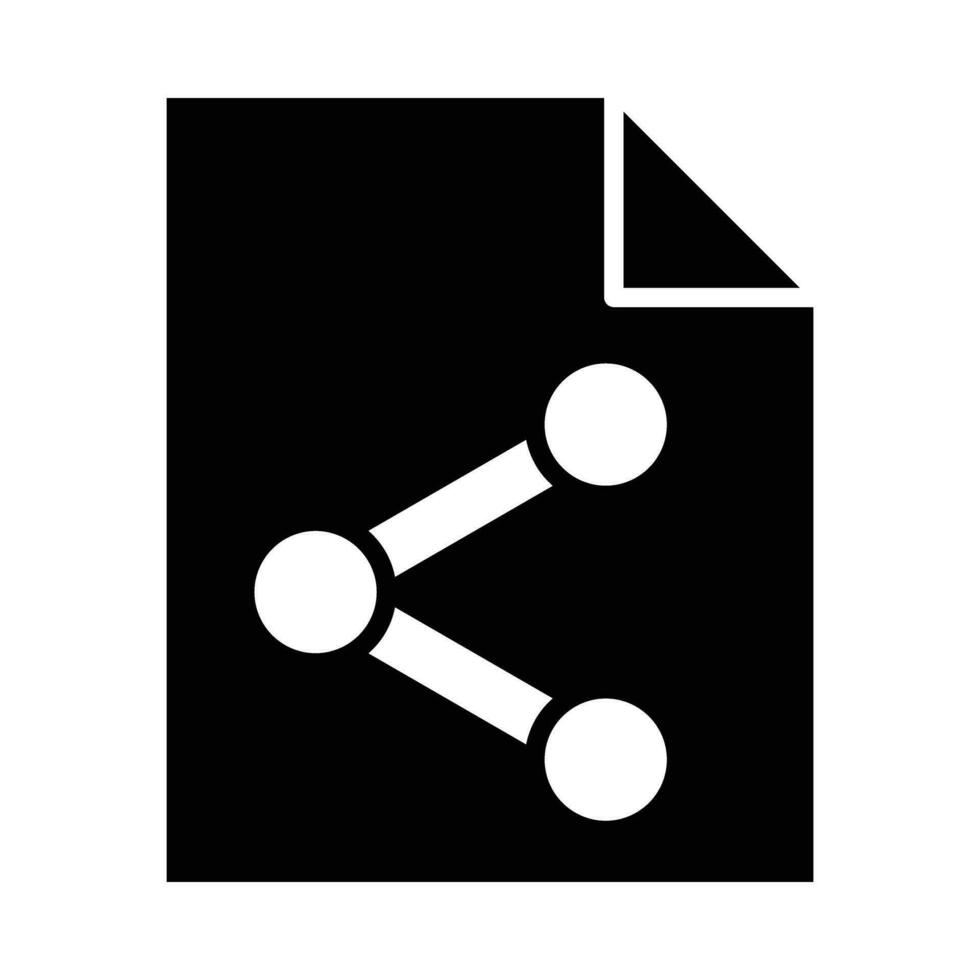 Datei Teilen Vektor Glyphe Symbol zum persönlich und kommerziell verwenden.