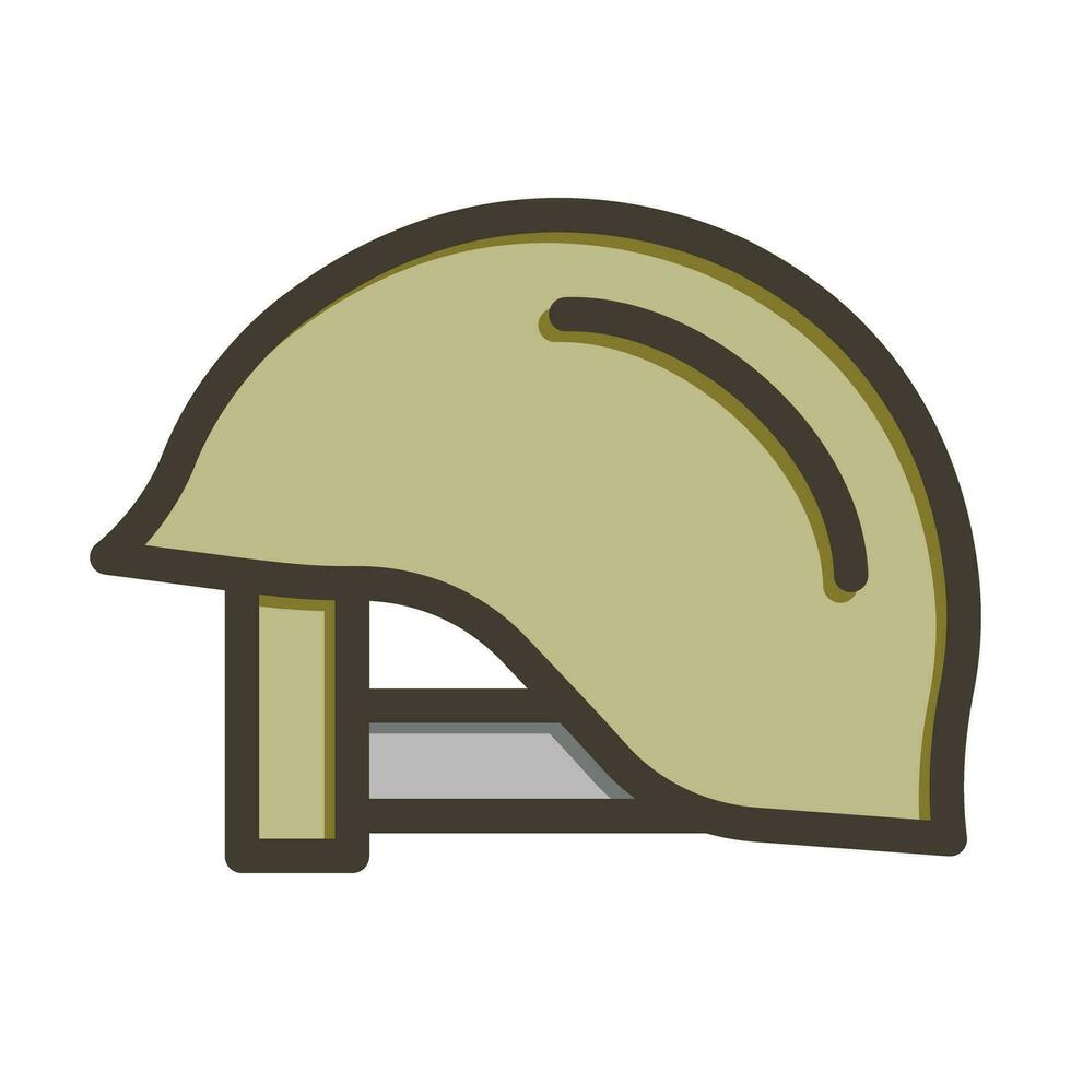 Helm Vektor dick Linie gefüllt Farben Symbol zum persönlich und kommerziell verwenden.