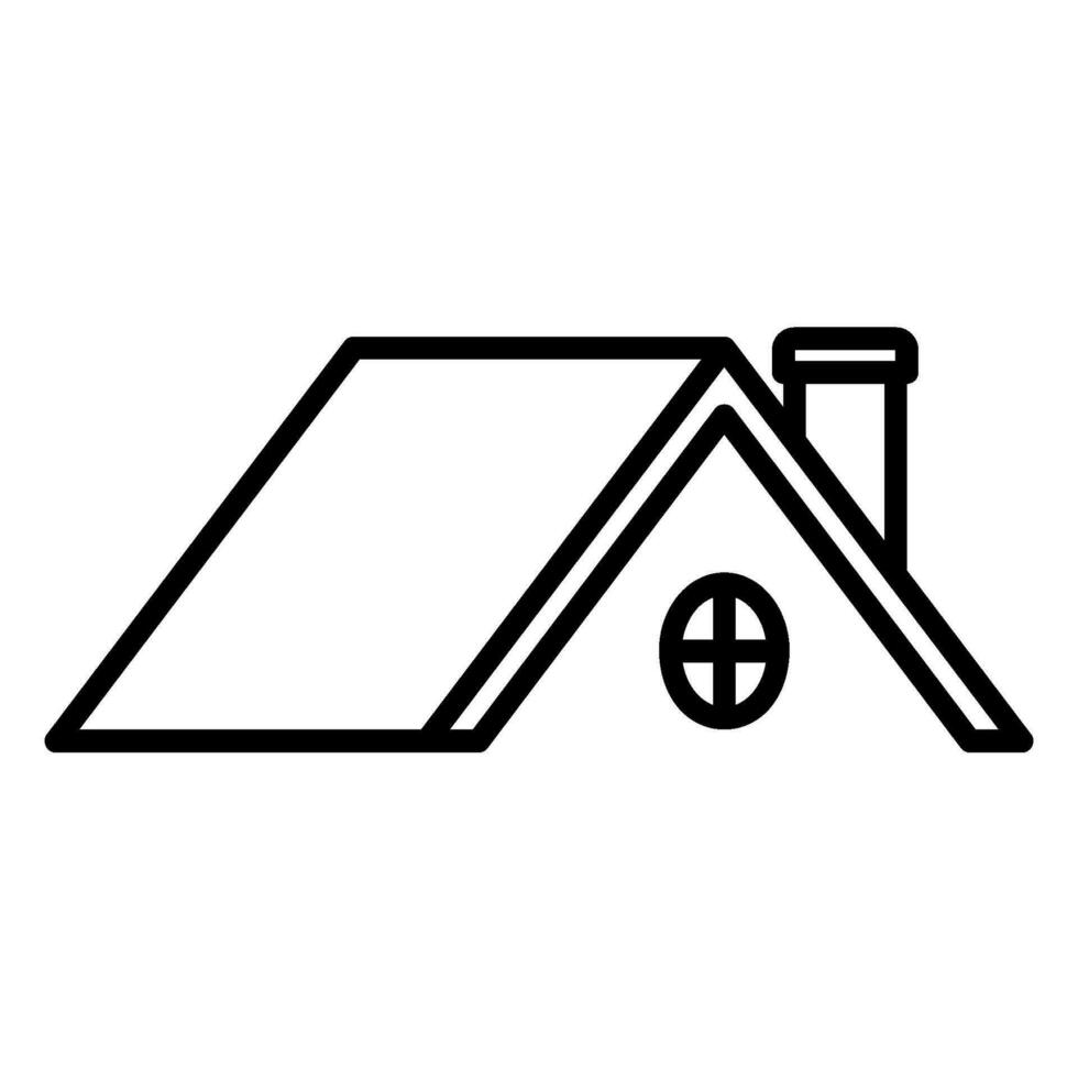 Haus Dach Symbol mit Kamin vektor