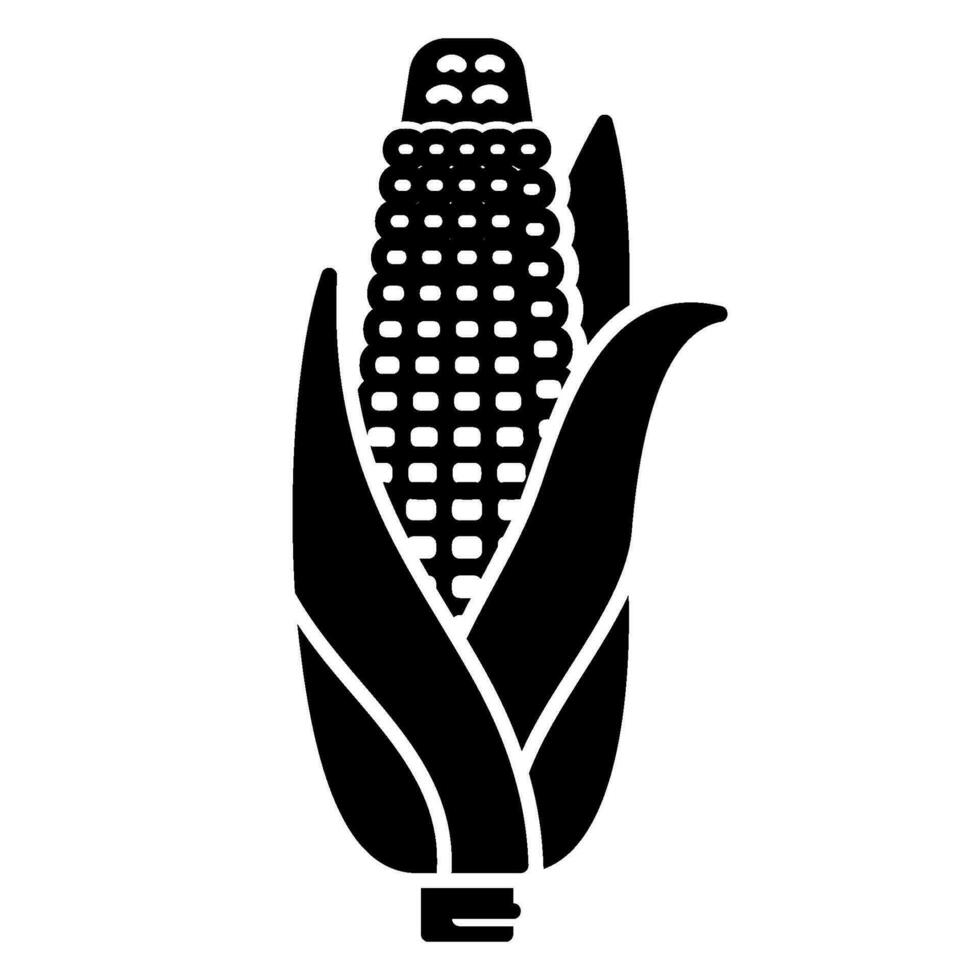 majs ikon för friska mat vektor