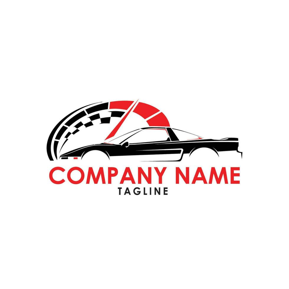Logo-Design für Autorennen vektor