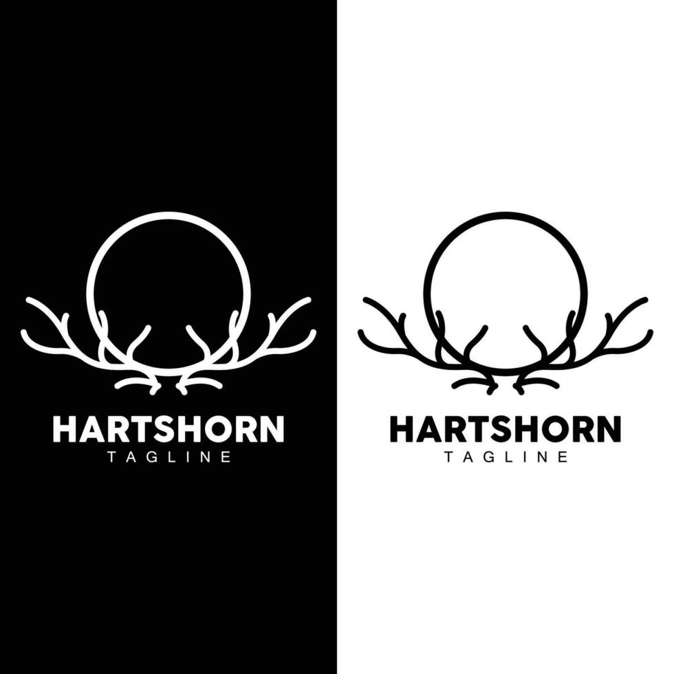 rådjur horn logotyp design horn djur- illustration minimalistisk enkel symbol ikon vektor