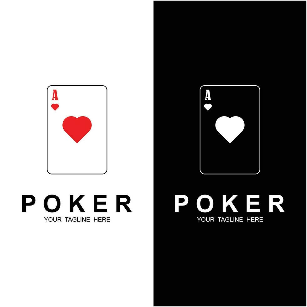 Poker Logo Vektor Symbol Illustration Design