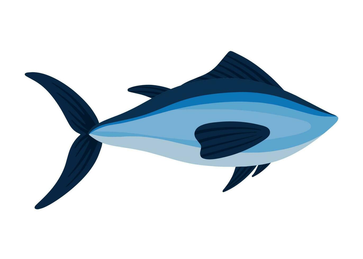 Meer Fisch zum unterseeisch Tier animiert Vektor Illustration