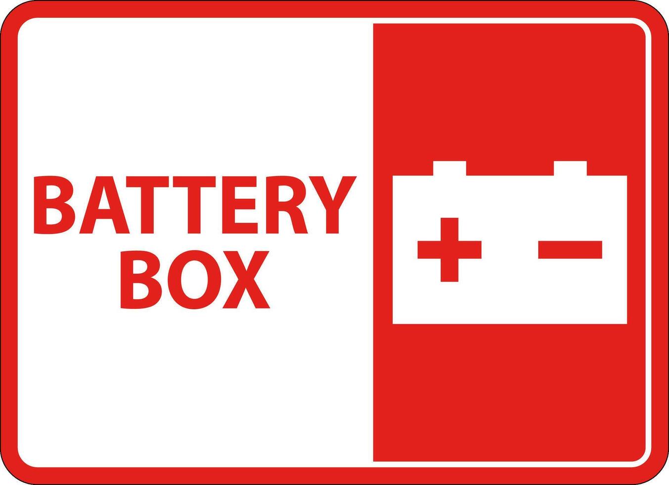 symbol batteri tecken batteri låda på vit bakgrund vektor