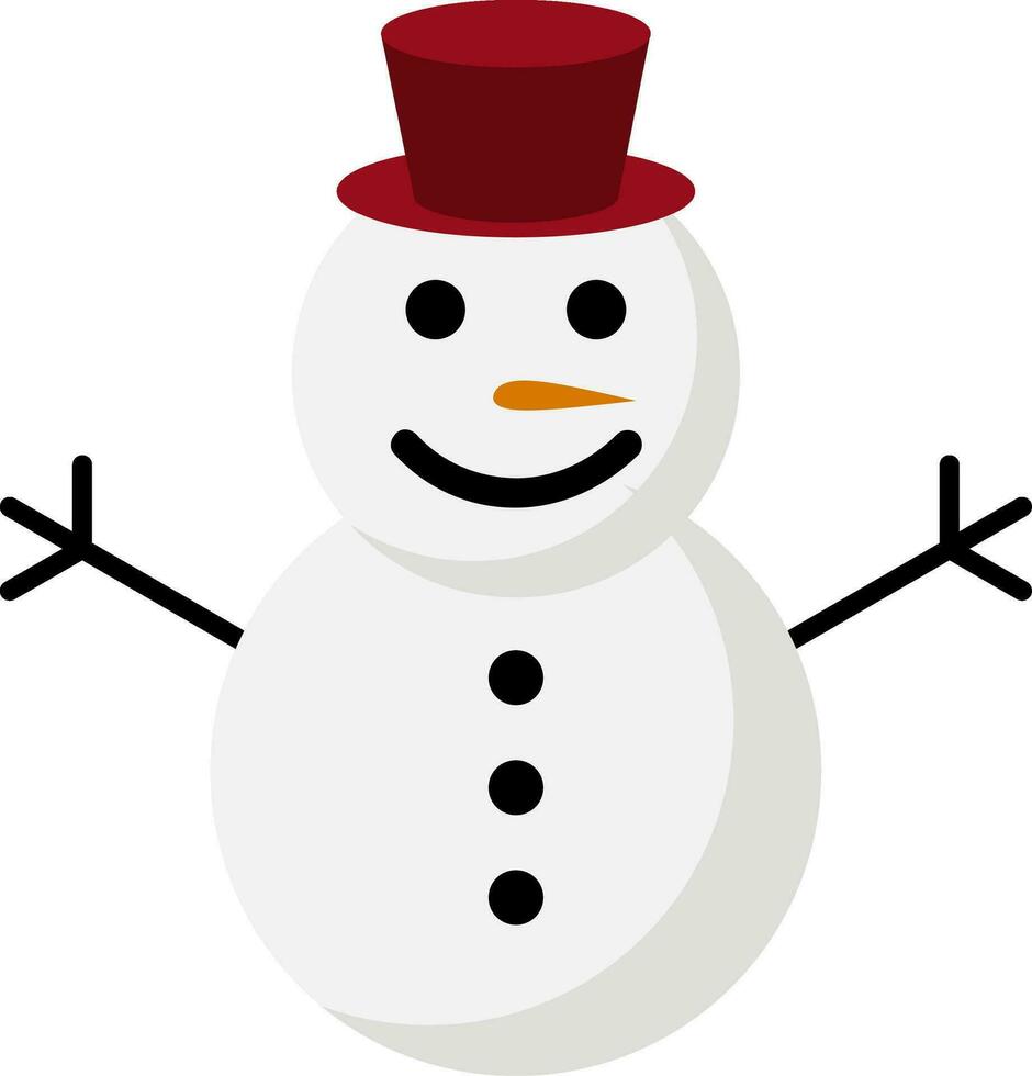 Schneemann Symbol Vektor im das Winter Jahreszeit. Schneemann Design wie ein Symbol, Symbol, Winter oder Weihnachten Dekoration. Schneemann Symbol Grafik Ressource zum kalt Jahreszeit Feier Design