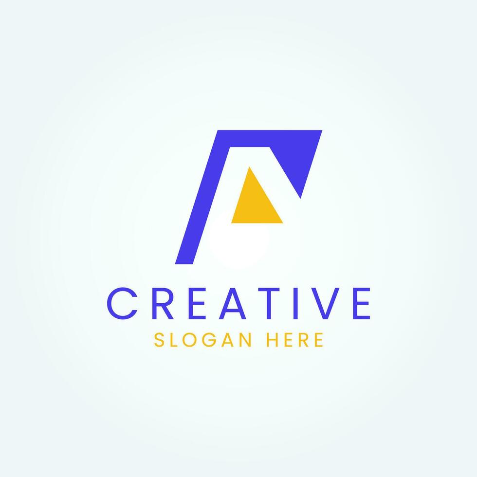 Initiale Brief pa Logo Design Vektor Bild