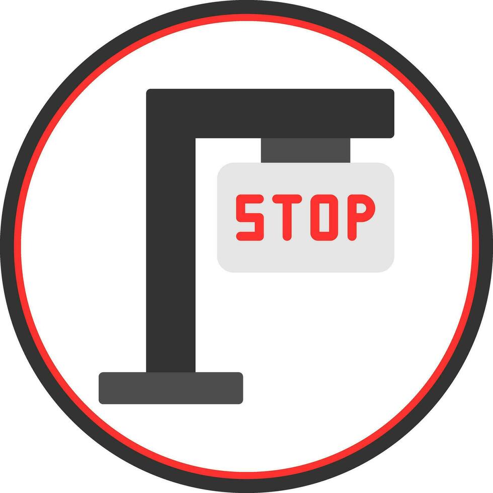 Stop-Schild-Vektor-Icon-Design vektor