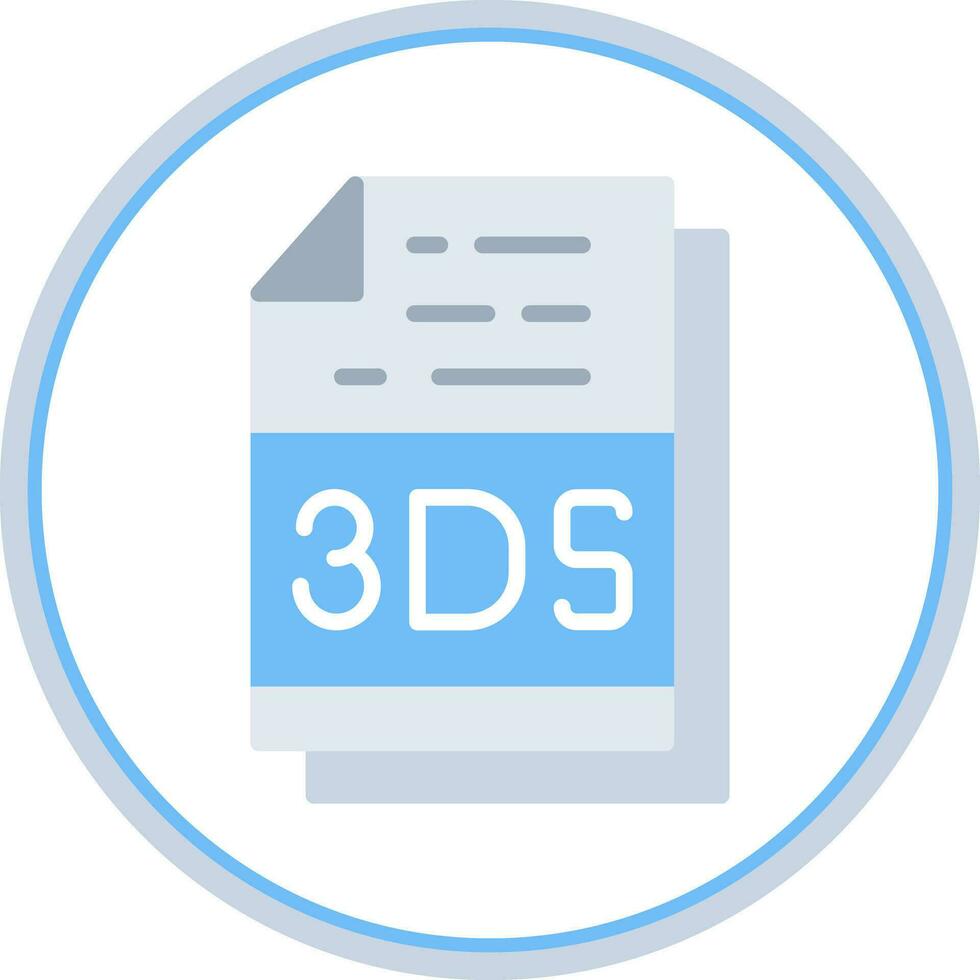 3ds fil formatera vektor ikon design