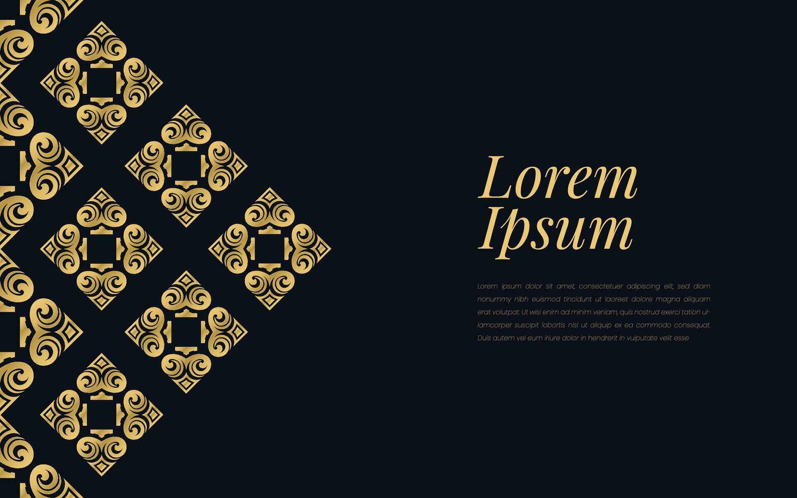 guld och svart ess av spader mönster på geometrisk mosaik- abstrakt bakgrund lyx prydnad stil. vektor