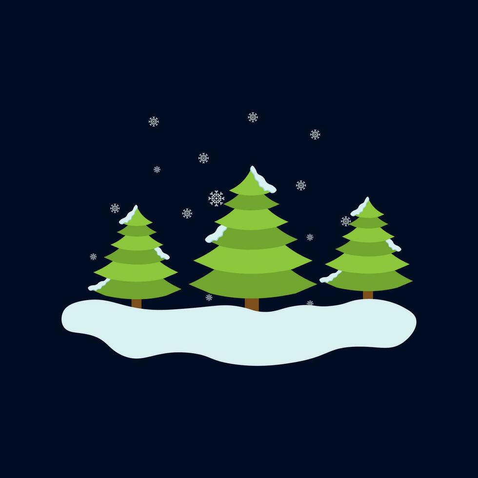 Schnee Baum Illustration Vektor