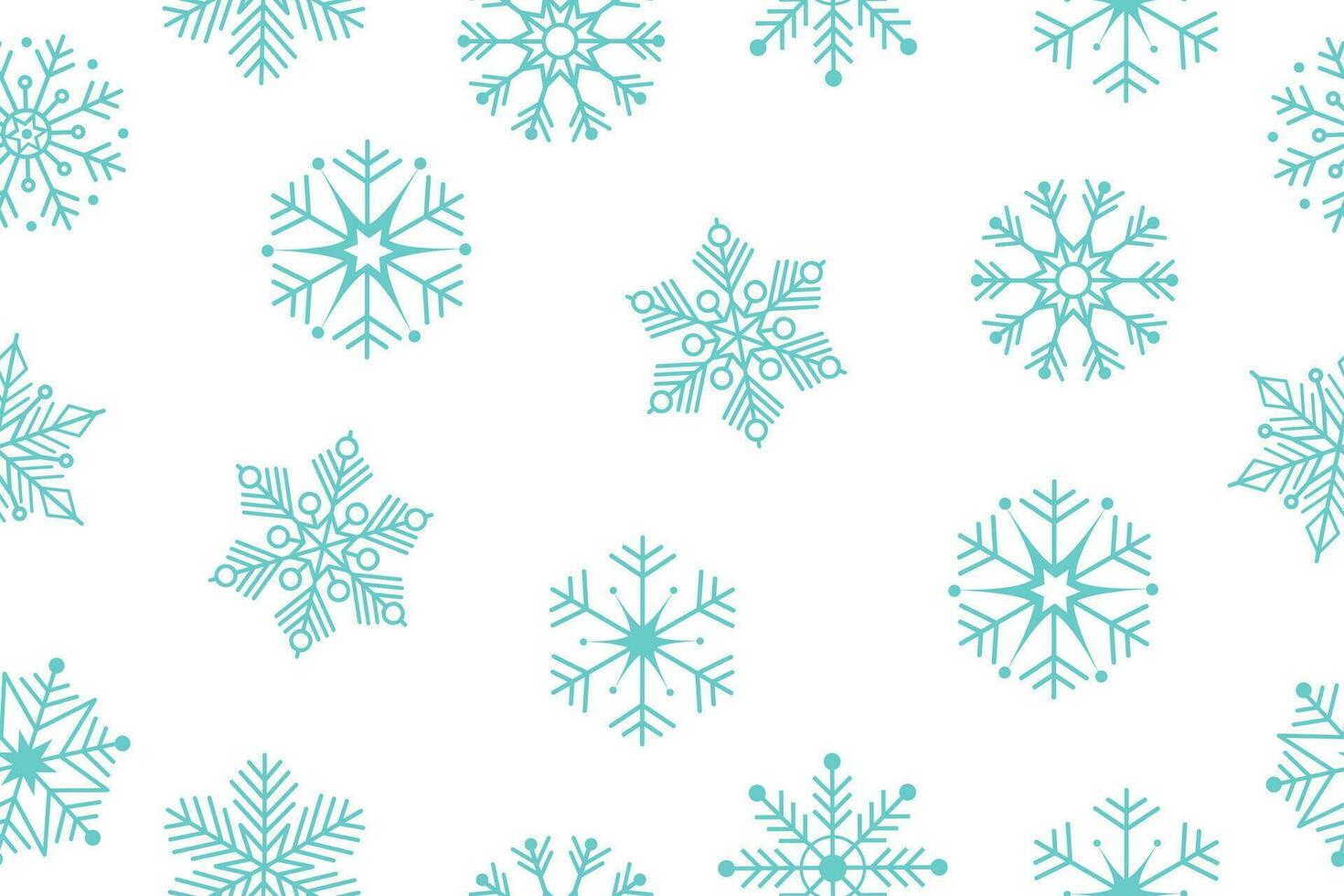 sömlös vektor mönster med snöflingor. vektor bakgrund. jul bakgrund från snöflingor av annorlunda former. vektor illustration.