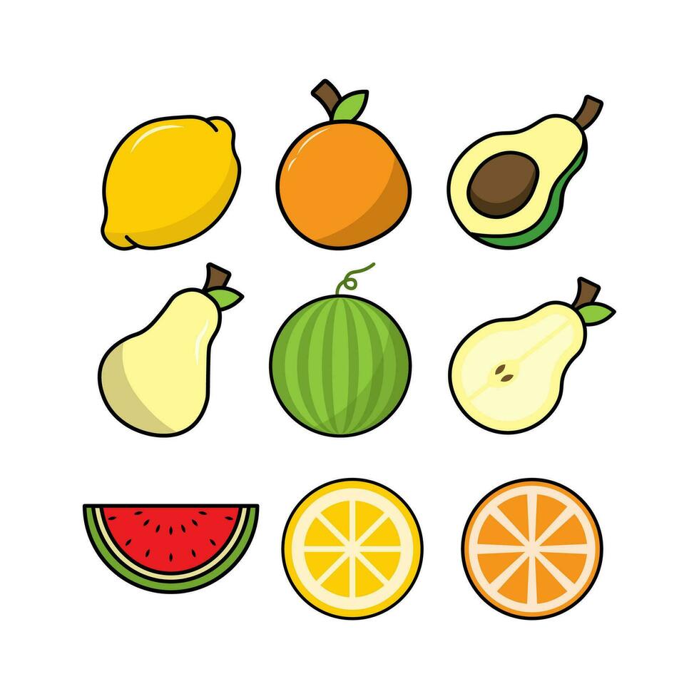 retro frukt illustration fri vektor element
