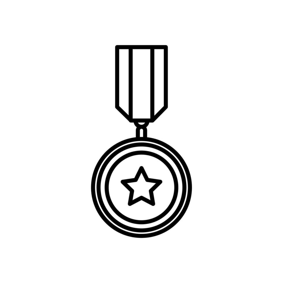 Medaille Linie Vektor Symbol , Gewinner Symbol , Gliederung Medaille