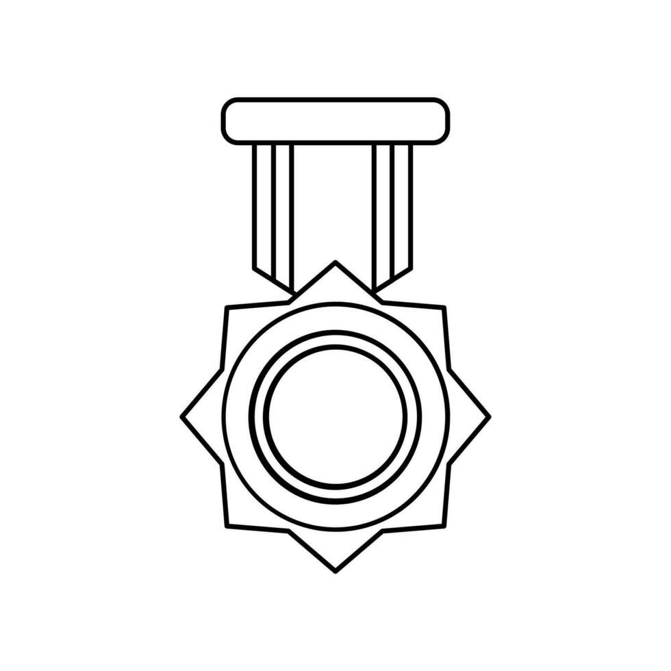 Medaille Linie Vektor Symbol , Gewinner Symbol , Gliederung Medaille