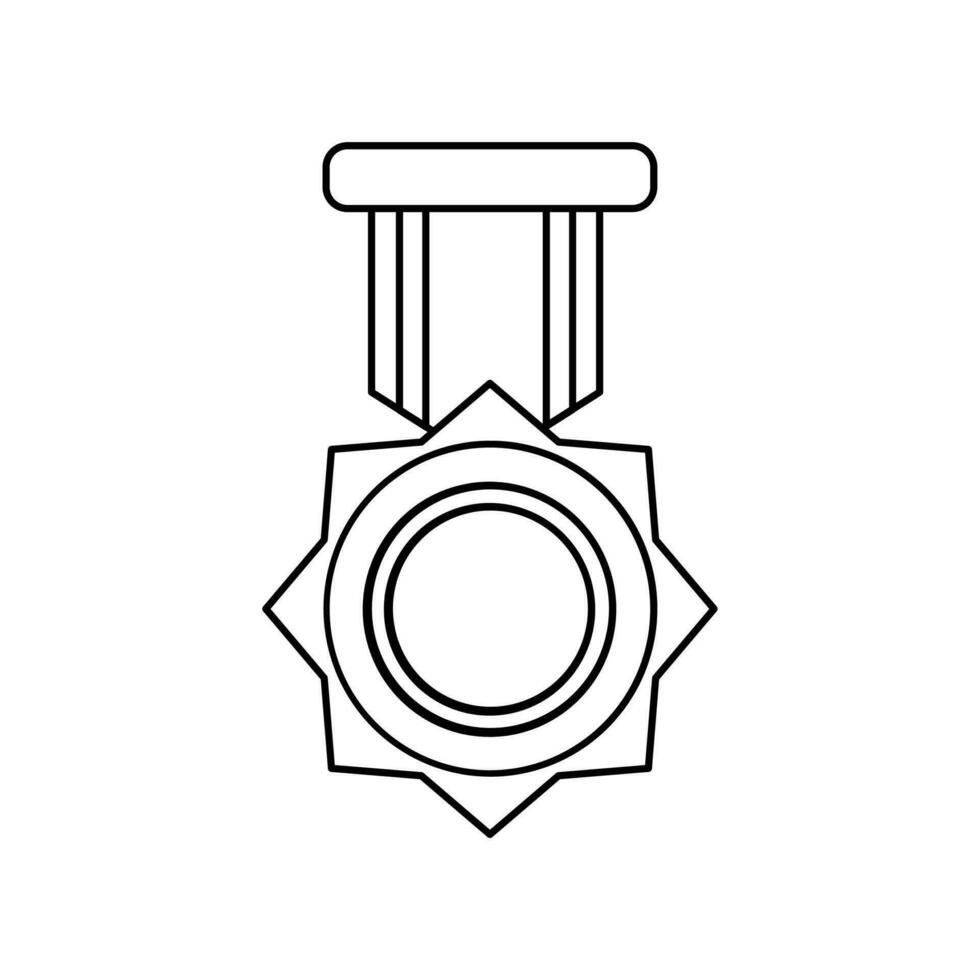 medalj linje vektor ikon , vinnare ikon , översikt medalj