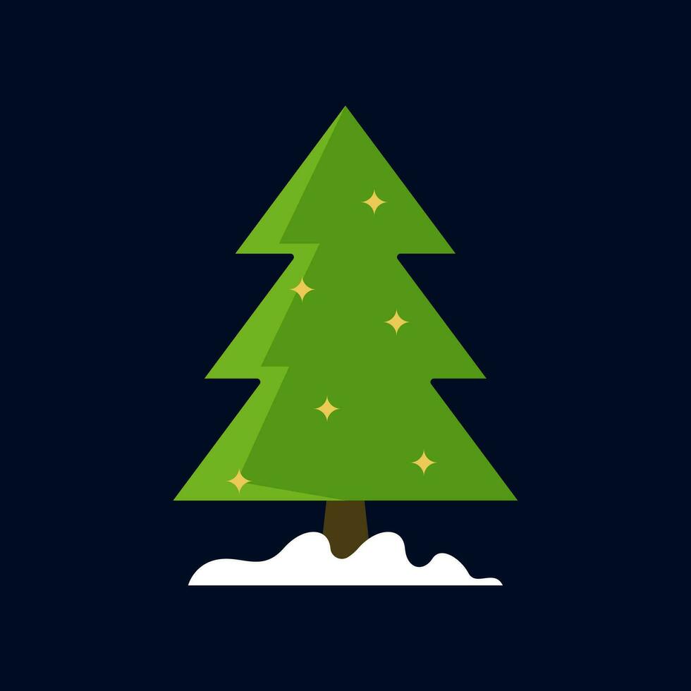 snö träd illustration vektor