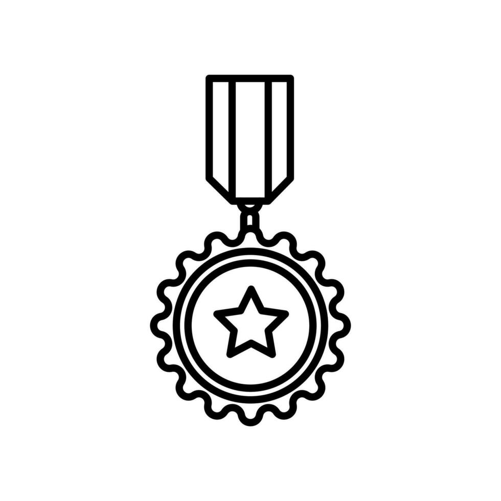 Medaille Linie Vektor Symbol , Gewinner Symbol , Gliederung Medaille