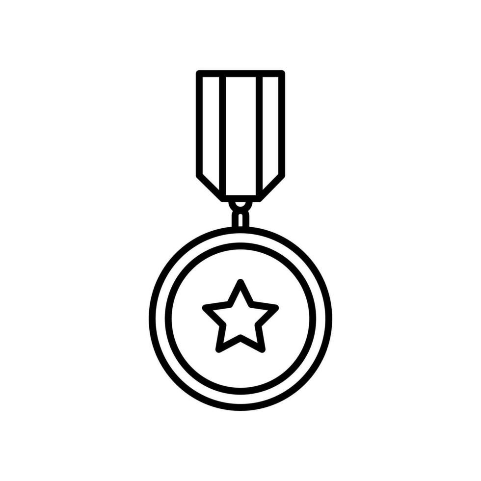 Medaille Linie Vektor Symbol , Gewinner Symbol , Gliederung Medaille