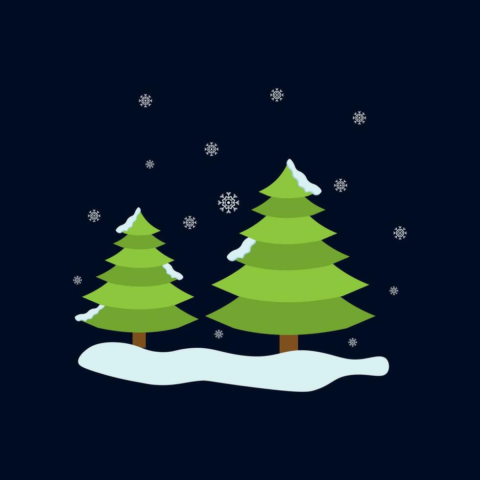 Schnee Baum Illustration Vektor