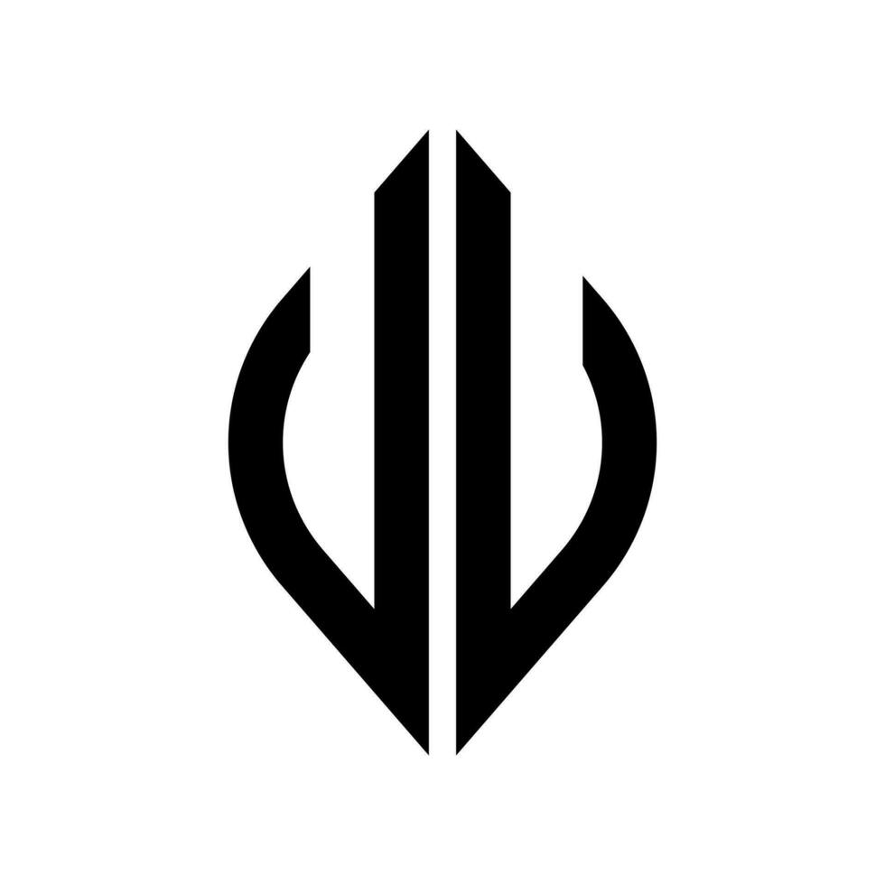 Logo v Kurve Rhombus verlängert Monogramm 2 Briefe Alphabet Schriftart Logo Logo Stickerei vektor