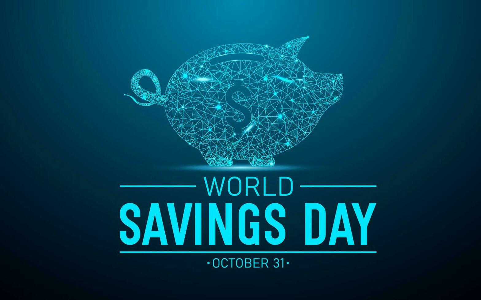 värld besparingar dag, oktober 31. vektor illustration på de tema av värld besparingar dag. mall för baner, hälsning kort, affisch med bakgrund.