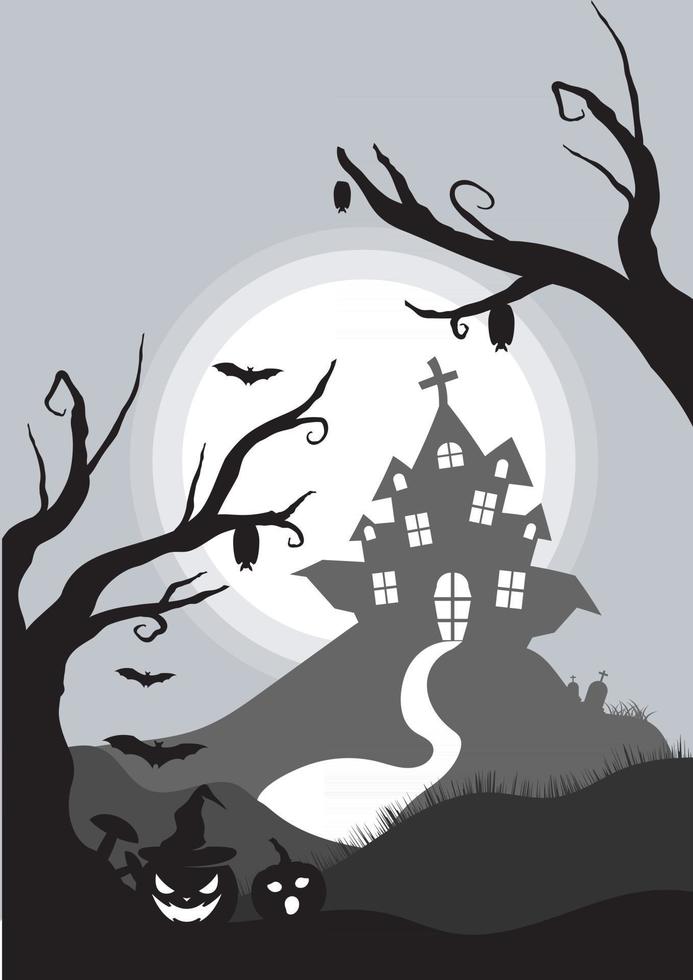 halloween affisch för din design för semestern halloween vektor
