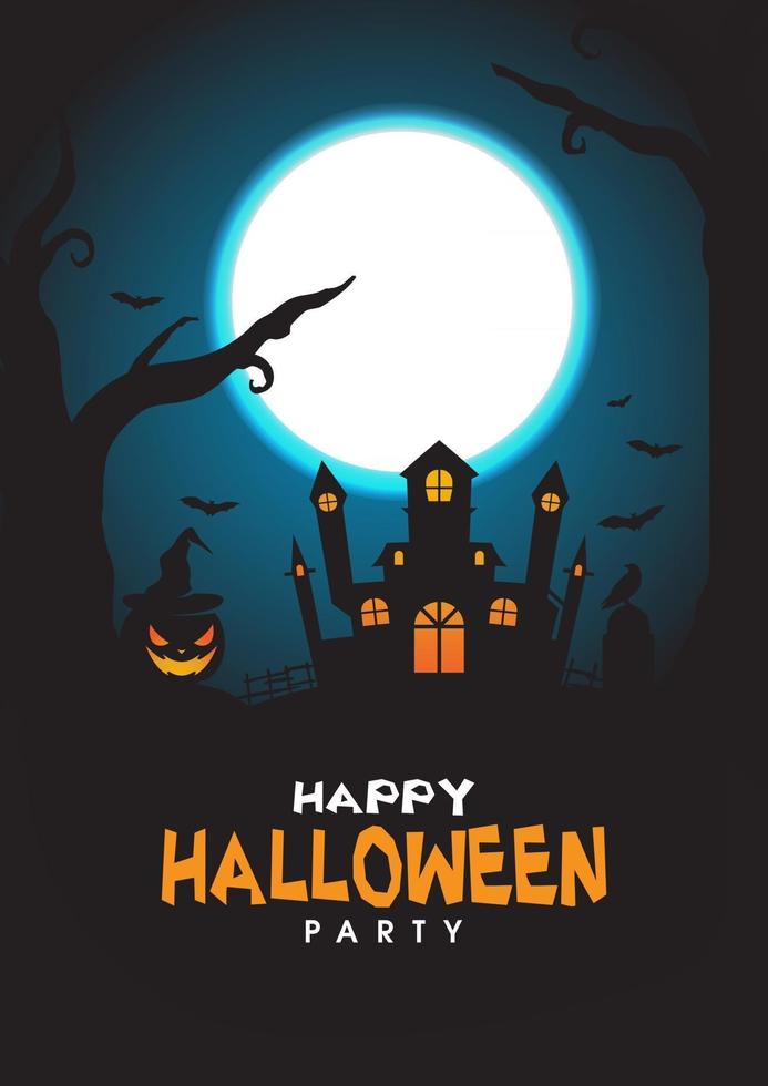 halloween affisch för din design för semestern halloween vektor