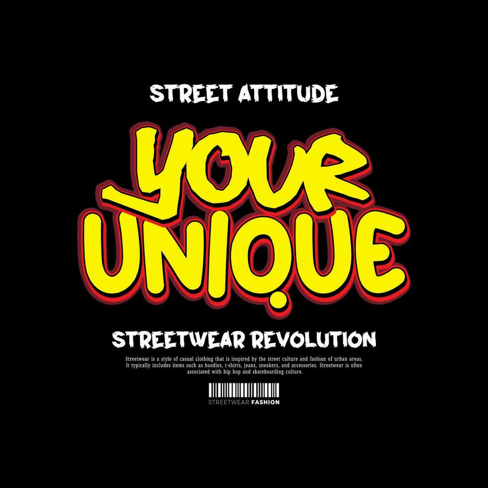 Strassenmode Design, städtisch Stil, Text Slogan. drucken Muster Design zum T-Shirts, Jacken oder Bildschirm Drucken. vektor