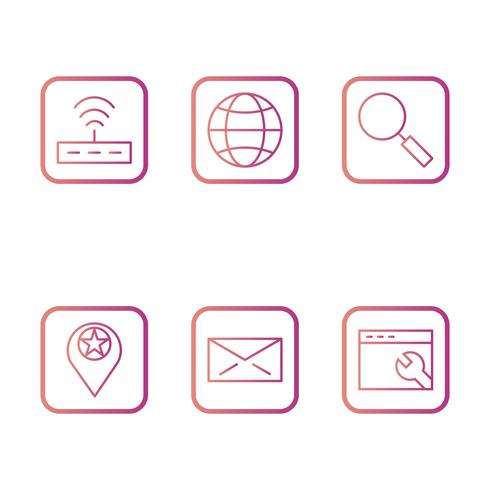 Satz von Vector SEO Search Engine Optimization Icons