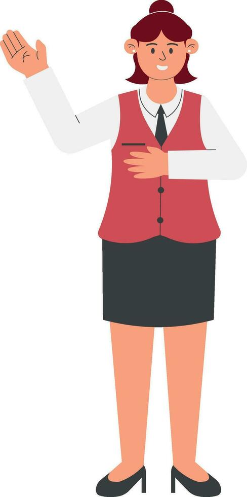 kvinna hotell receptionist illustration vektor