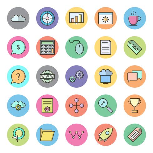 Satz von Vector SEO Search Engine Optimization Icons