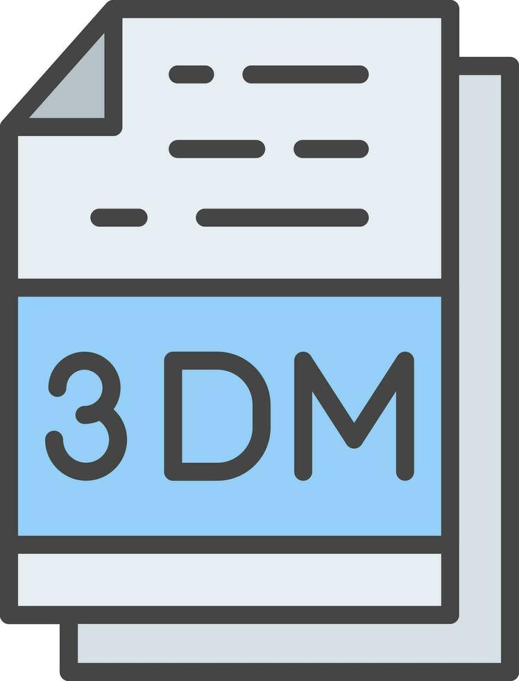 3dm Datei Erweiterung Vektor Symbol Design