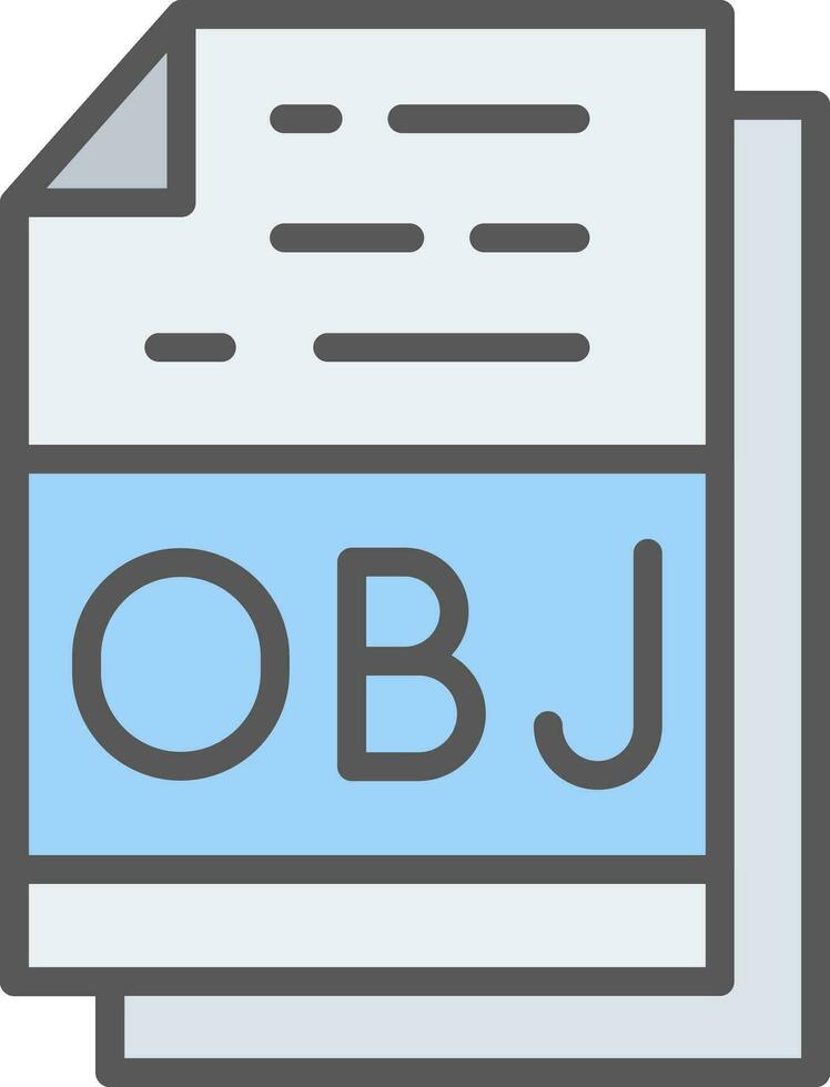 obj Datei Format Vektor Symbol Design