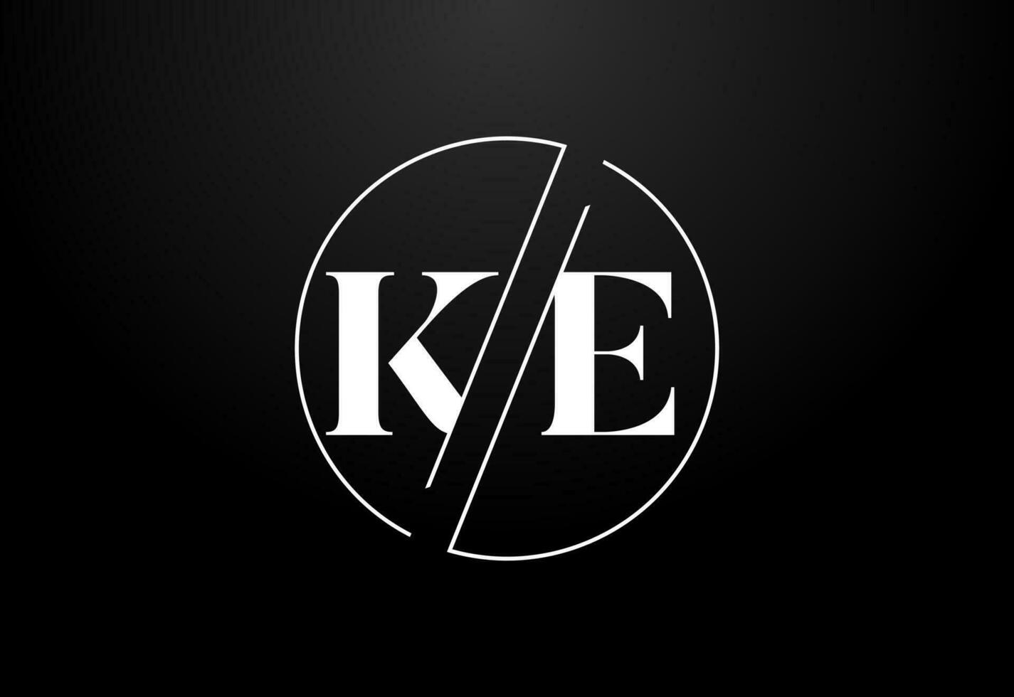 Initiale Brief k e Logo Design Vektor Vorlage. ke Brief Logo Design