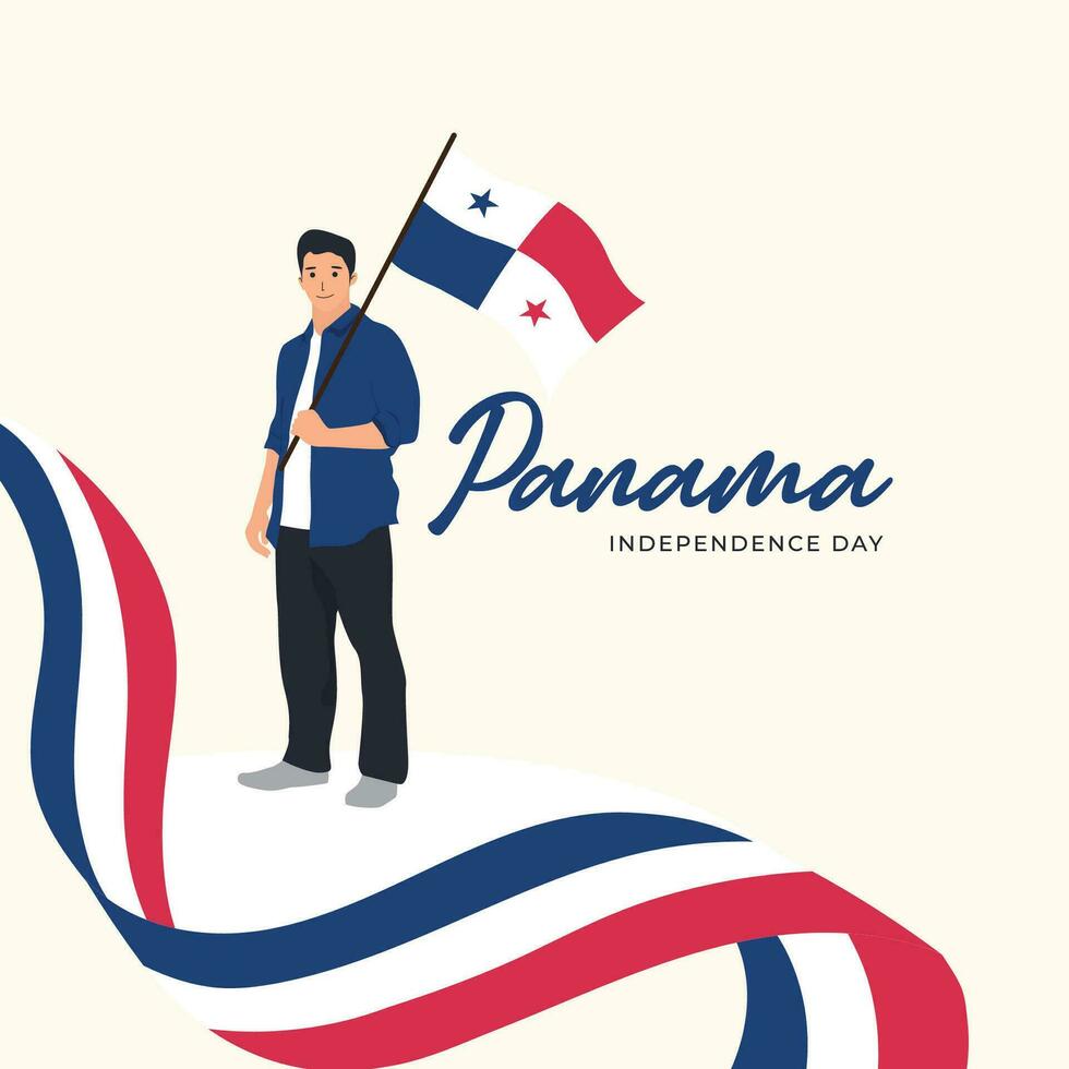 Panama Unabhängigkeit Tag Banner Vorlage vektor