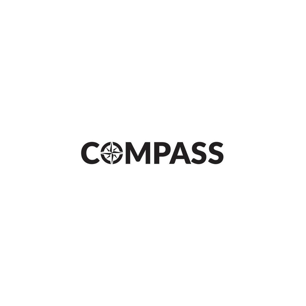 Kompass Logo oder Wortmarke Design vektor