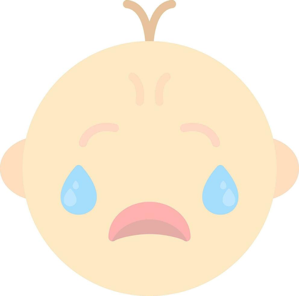 bebis gråt vektor ikon design