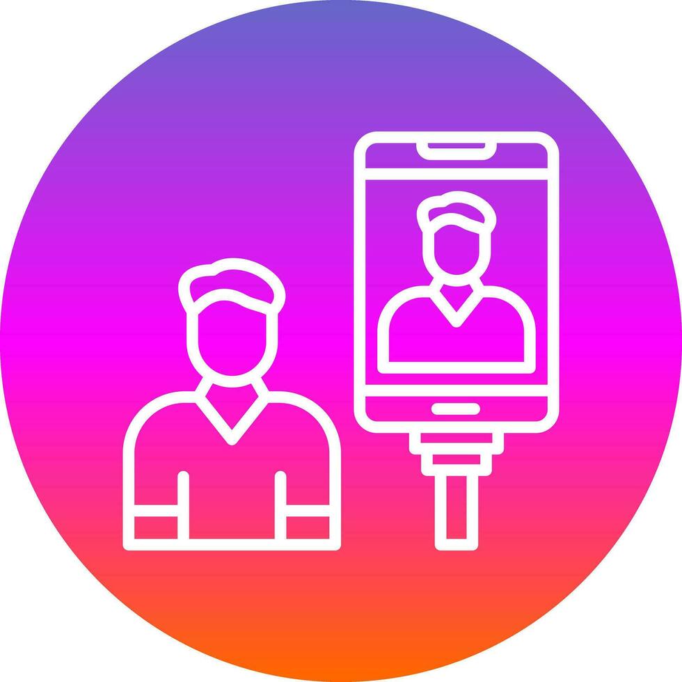 Selfie-Vektor-Icon-Design vektor