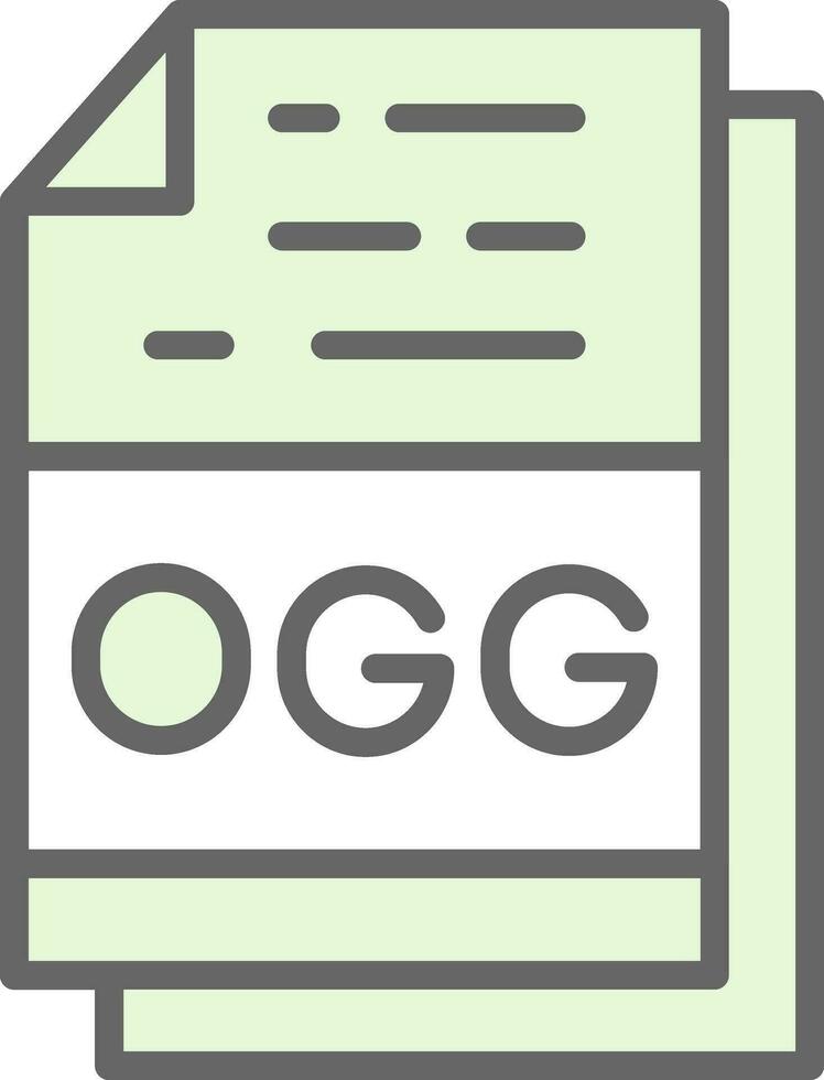 ogg Datei Format Vektor Symbol Design