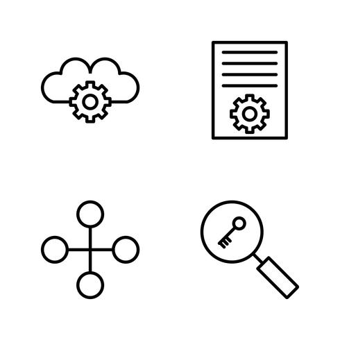 Satz von Vector SEO Search Engine Optimization Icons