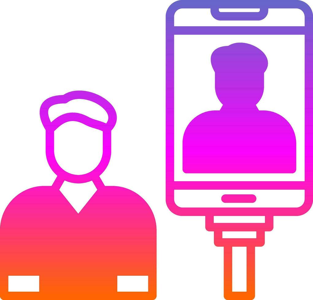 Selfie-Vektor-Icon-Design vektor